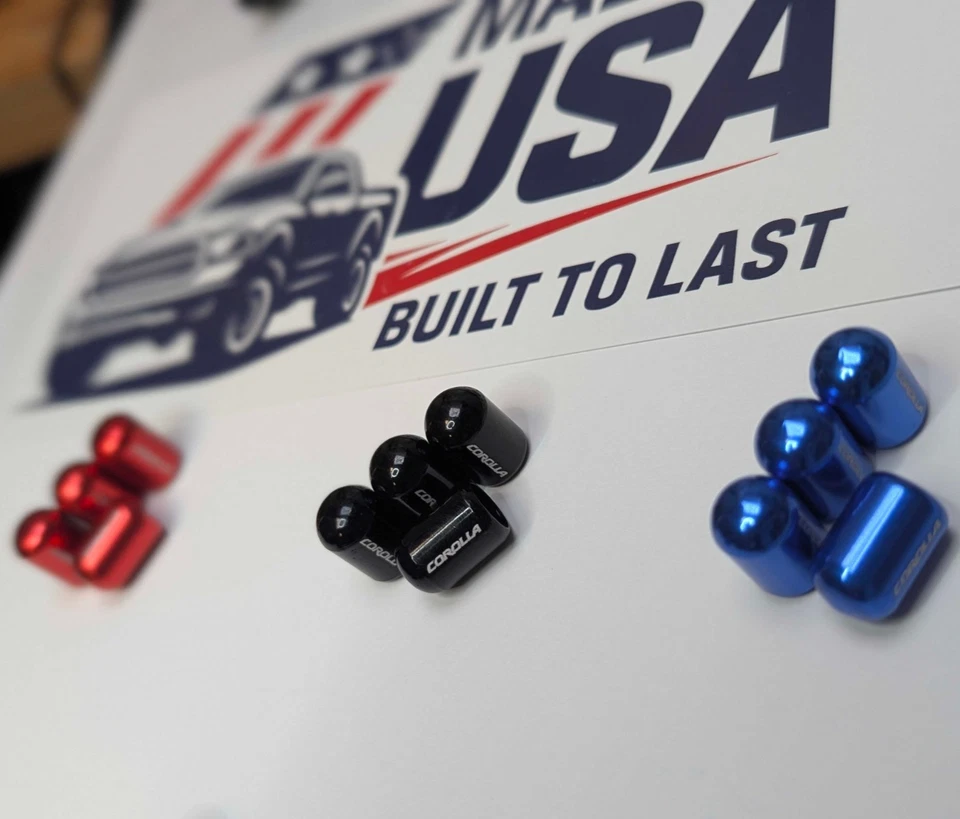 4pcs Corolla Bullet Aluminum Tire Valve Stem Caps - Image 1 of 1