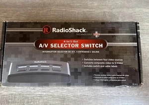 Radio Shack 4-in/1-out Composite A/V Selector Switch 15-313 Convert Video Source - Picture 1 of 6