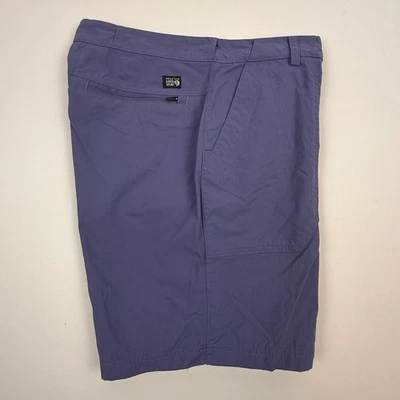Mountain Hardwear Mens Shorts 34 Purple Nylon Outdoor Hiking Cargo Zip Pocket - Image 1 of 4