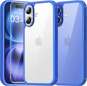 2 in 1 für iPhone 16 Hülle mit HD Displayschutzfolie, [nicht vergilbt] [15 Fuß Klasse - Bild 1 von 6