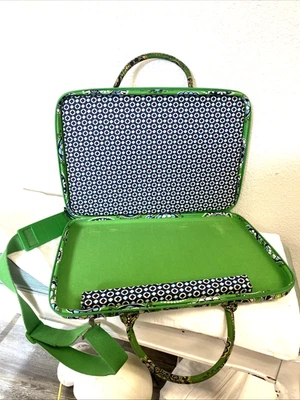 Vera Bradley Attache Laptop Brief Case Crossbody Bag w/Strap Floral Hard 12x24 - Image 1 of 4