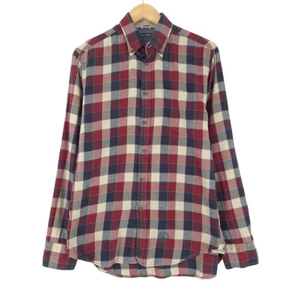 Camisa De Hombre Marc O'Polo A Cuadros De Franela De Algodón Yu8 Talla S - Imagen 1 de 4