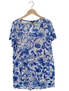 H&M Vestido de manga corta Mujeres Vestido Talla EU 36 azul-blanco look casual - Imagen 1 de 5