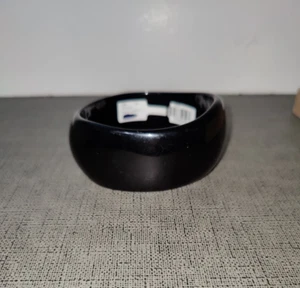 New Black Lucite Asymmetrical Bangle Bracelet - Picture 1 of 7