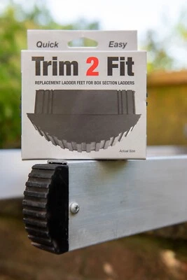 Trim 2 Fit Replacement Ladder Rubber Feet , Box Section Step & Extension Ladders