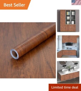 Self-Adhesive 17.71" X 394" Wood Look Wallpaper - Easy Application & Removal - Picture 1 of 9