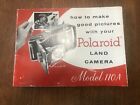 Livret manuel vintage Polaroid Land Camera modèle 110A