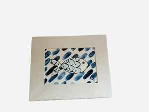 Impresión artística mate de peces azules Brighton 2018 lanzamiento náutico regalo pinta tu propia - Imagen 1 de 5