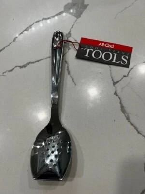 NEW ALL-CLAD Stainless Steel Slotted Spoon, Overall 9 1/2" Long - Image 1 of 3