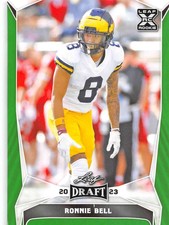 2023 Leaf Draft GREEN Football Trading Cards Pick From List Base - Auto H