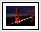 85179 GOLDEN GATE BRIDGE NIGHT SAN FRANCISCO BLACK Wall Print Poster Plakat
