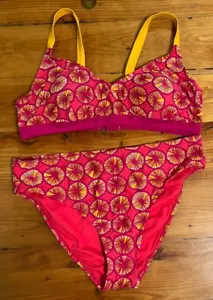 MARIMEKKO For Target APPELSIINI Ruby Pink 2 Pc Swimsuit Bikini Size 1X Plus - Picture 1 of 6