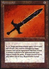 4x Runesword ~ Heavily Played The Dark MTG Magic x4 4 UltimateMTG Playset Artifa