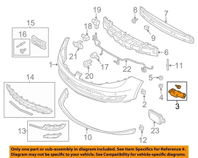 Soporte de retención lateral izquierdo parachoques delantero izquierdo Lincoln FORD OEM 13-15 MKS DA5Z17C947B Foto 1 de 2