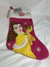 Disney Princess Beauty And The Beast Belle Christmas Stocking Pink Nwt