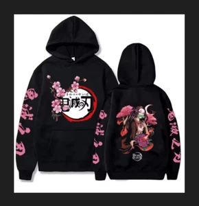 Harajuku Demon Slayer M/Size Hoodie Nezuko Kamado Graphic Print Sweatshirt - Picture 1 of 1