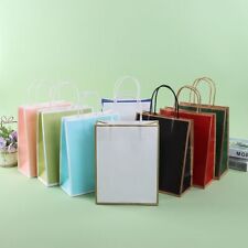 Color Stitching Hand Gift Bag with Handles Shopping Handbag  Home Decor