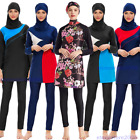 3PCS Hijab Swimwear Muslim Modest Swimsuit Women Burkini Bathing Suit Beachwear