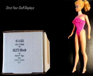#2275 KAISER~ 12 Doll Stands BLACK. Fit 11.5"-12" tall dolls BARBIE, MIDGE,v KEN