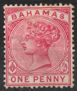 SG49 Sn:#27b 1884 1d BAHAMAS Regina Vittoria, Definitivi 1884 usato - Foto 1 di 2
