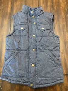 Mossimo Supply Co. Puffer Insulated Vest Charcoal Gray Blue Size S Polyester - Picture 1 of 8