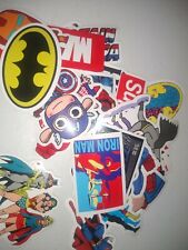 50 Superheros Stickers. Superman, Batman, Hulk, IronMan, Wonderwoman batgirl ect