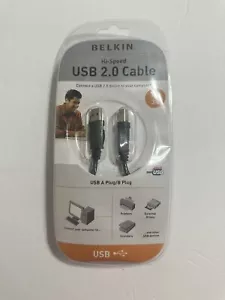 Belkin Hi-Speed USB 2.0 Cable 10' Long Computer A Plug B Plug NEW - Picture 1 of 2