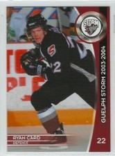 2003-04 Guelph Storm (OHL) Ryan Card