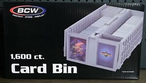 BCW Collectible Card Bin For Sports & Gaming Cards 1600 Count Storage NEW