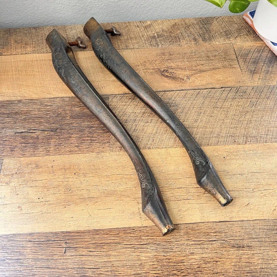 Juego de 2 patas de mesa vintage de plástico dorado oscuro italiana reutilizable 16" repuesto Foto 1 de 4