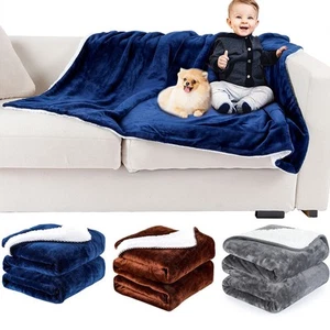 Pet Blankets Dogs Cats Soft Plush Throw Protects Bed Couch Blanket Waterproof - Picture 1 of 24