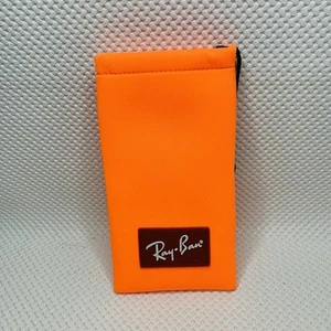 NUEVO RAY-BAN GAFAS DE SOL BOLSA ÓPTICA NARANJA SOLO ESTUCHE - Imagen 1 de 2