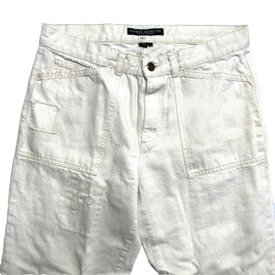 Pantalones de mezclilla Ralph Lauren piernas anchas para mujer 12 parches blancos Foto 1 de 4