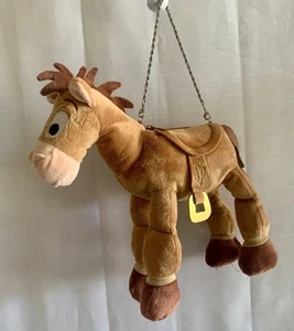 Toy Story Bullseye Plush Purse chain strap Disney Pixar bounding zip pouch bag - Picture 1 of 6