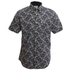 Ben Sherman Summer Paisley Short Sleeve Casual Shirt. Men's. Blue - Picture 1 of 8