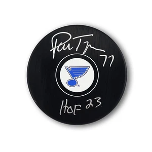 Pierre Turgeon Autographed St. Louis Blues Hockey Puck - Picture 1 of 1