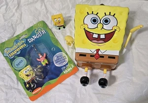 VINTAGE SPONGEBOB SQUAREPANTS PATRICK DANGLER 2001 Pvc Spong Bob Gary Figure Tin - Picture 1 of 6