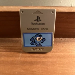 Sony PlayStation OEM Official 1 PS1 Memory Card SCPH-1020 - GRAY - TESTED “Mega” - Picture 1 of 3