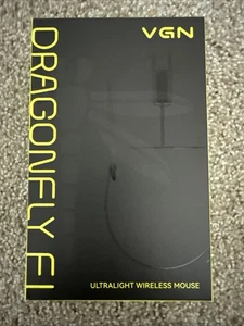 Souris gaming sans fil ultralégère blanche Dragonfly F1 MOBA très bon état - Photo 1/4