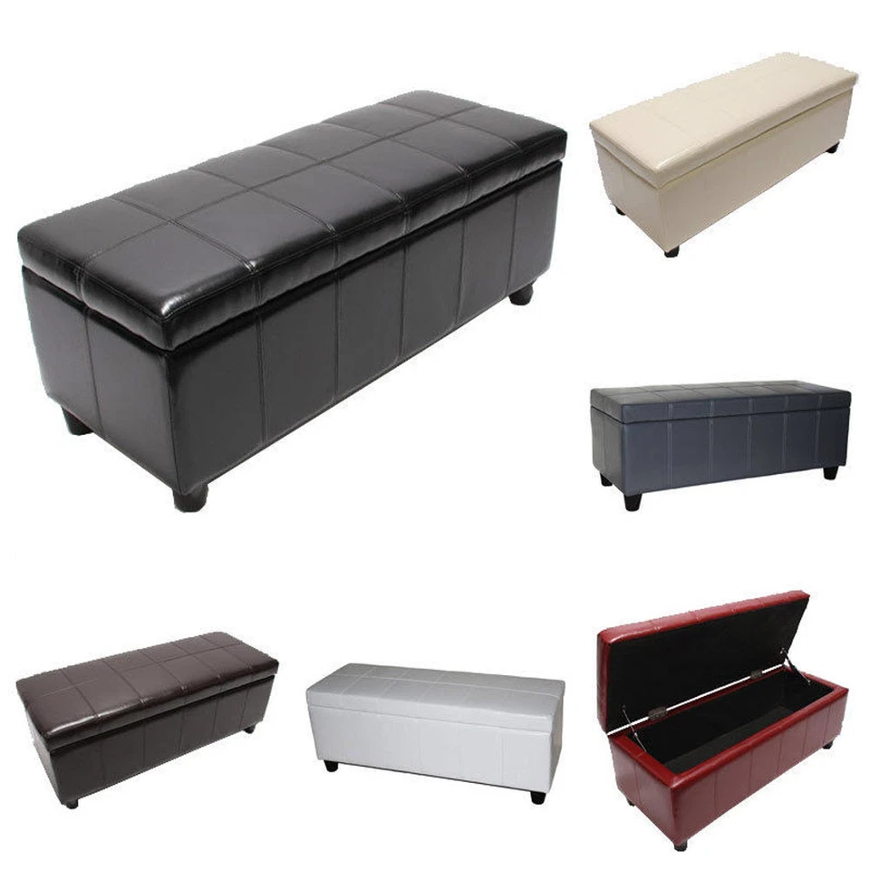 SITZBANK SITZTRUHE BANK TRUHE AUFBEWAHRUNGSTRUHE POLSTERBANK SITZHOCKER HOCKER - Bild 1 von 1