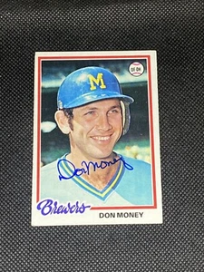 Don Money Milwaukee Brewers Signed Auto 1978 Topps Card #24 ~ COA - Picture 1 of 3