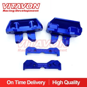 Vitavon CNC Alu#7075 Front Rear Bumper Tie Bar Mount set for Traxxas Sledge Blue - Picture 1 of 6