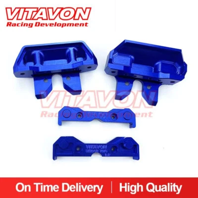 Vitavon CNC Alu#7075 Front Rear Bumper Tie Bar Mount set for Traxxas Sledge Blue - Image 1 of 4