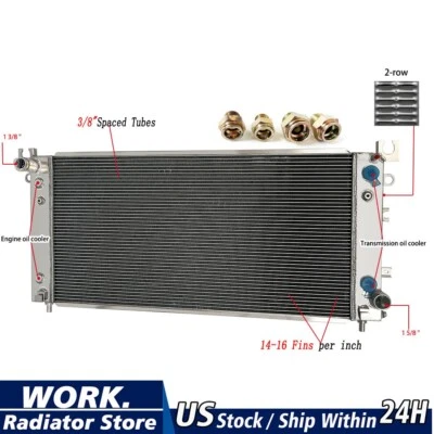 Radiador completo de aluminio para Chevrolet Silverado 1500 2014-2017 2015 5,3 L 6,2 L AT Foto 1 de 4