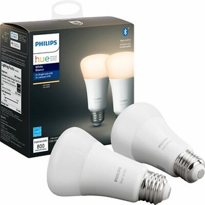 Philips Hue White A19 Bluetooth Smart LED Bulb (2-Pack) 476951 - White