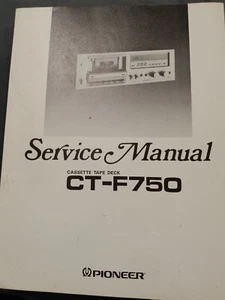 Pioneer CT-F750 Kassettendeck Service Manual Original - Bild 1 von 3