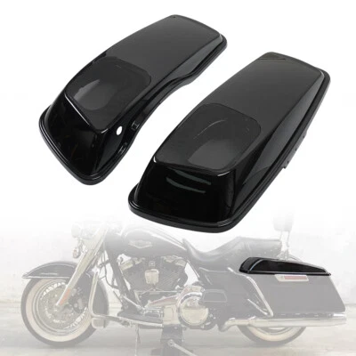 Vivid Black 6x9" Speaker Lids CVO Style For 2014-2023 Harley Touring Saddlebags - Image 1 of 4