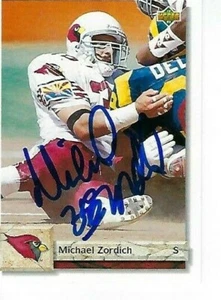 MIKE ZORDICH FIRMADO 1992 CUBIERTA SUPERIOR #488 - ARIZONA CARDINALS - Imagen 1 de 1