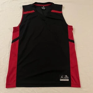 Nike Air Jordan Black/Red Polyester Sleeveless Tank Size XL 13-15yrs - Picture 1 of 9