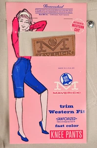Vintage 1970s Maverick Knee Pants Girls 10 Beige Deadstock Blue Bell Western NWT - Picture 1 of 15